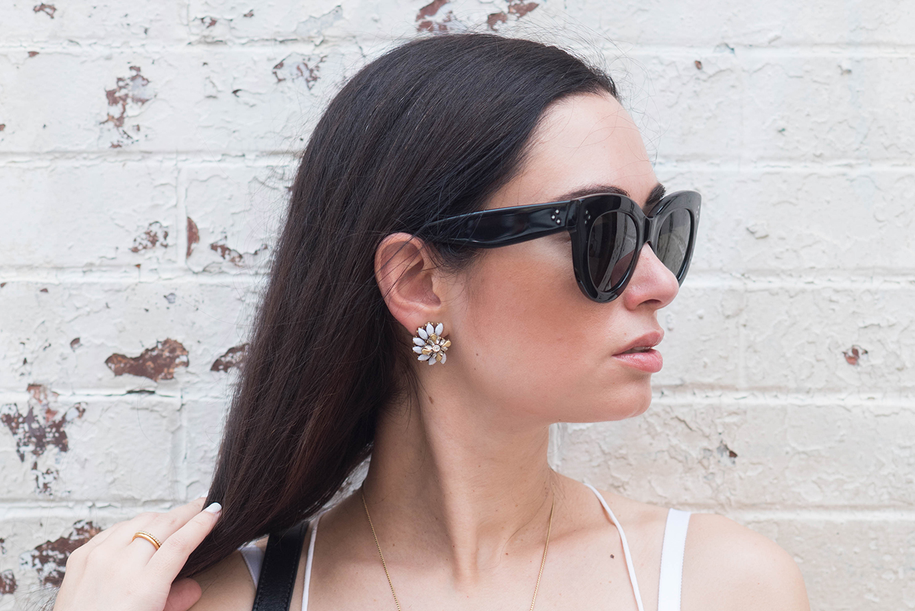 coco-and-vera-best-vancouver-fashion-blog-best-canadian-fashion-blog-top-blogger-portrait-cee-fardoe-olive-and-piper-marble-earrings-celine-audrey-sunglasses-express-tank