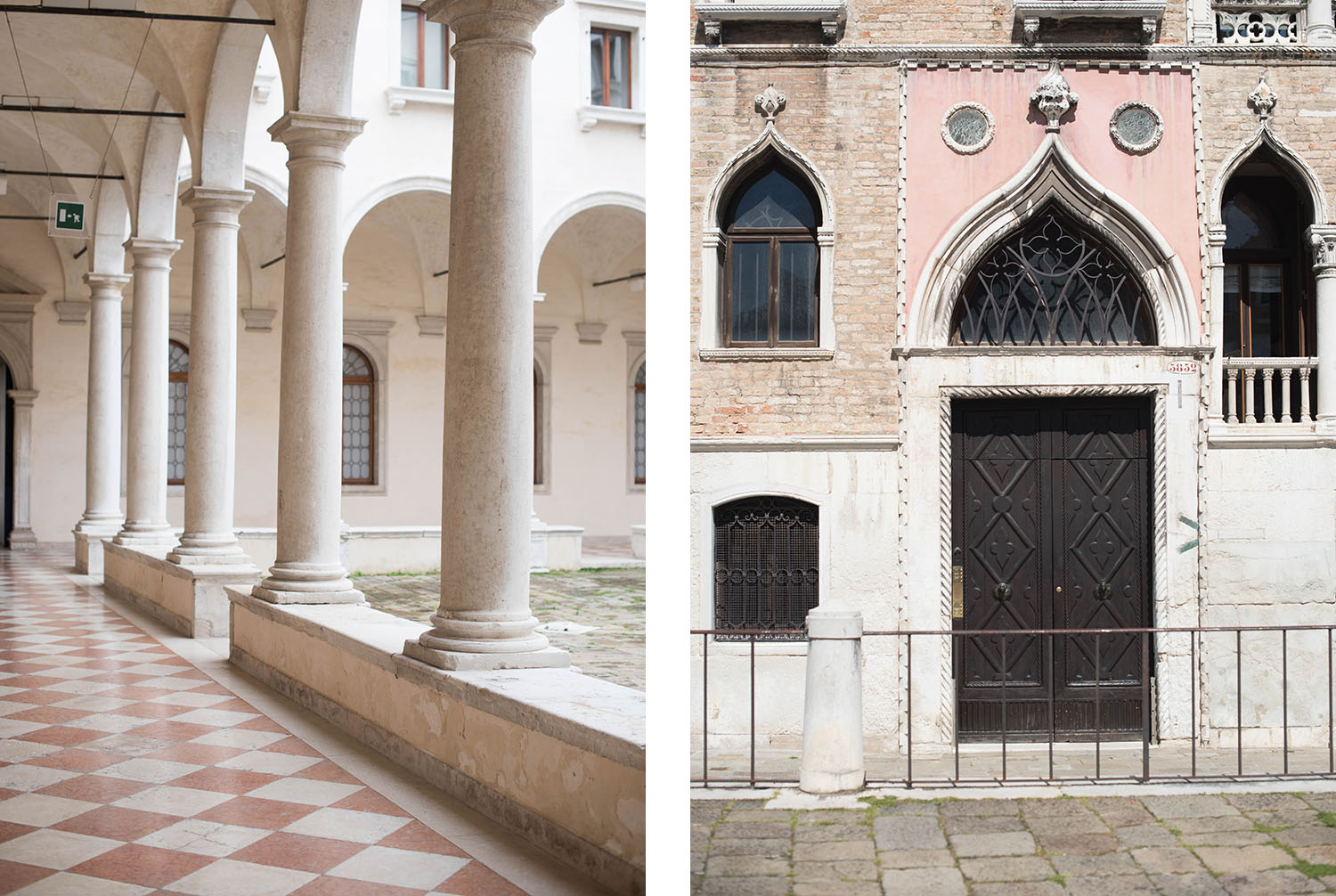 Snapshots of doors and columns of Venice by travel blogger Cee Fardoe of Coco & Vera