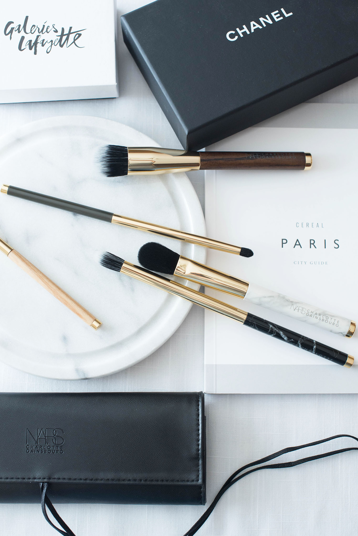 Nars x Charlotte Gainsbourg make-up brush set captured by beauty blogger Cee Fardoe of Coco & Vera