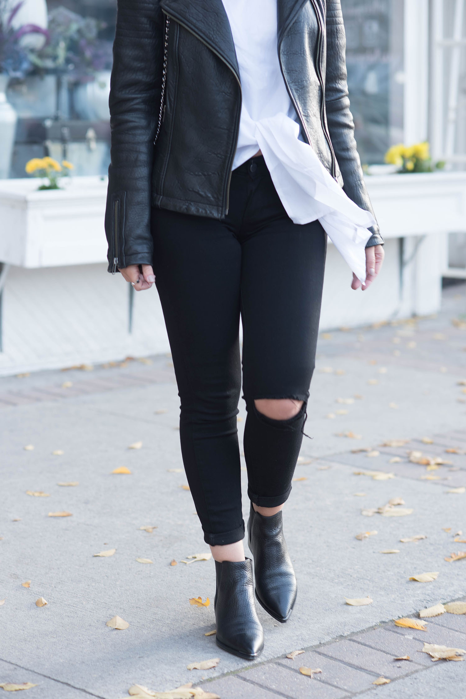 Outfit details on fashion blogger Cee Fardoe of Coco & Vera, including Paige jeans and Acne Studios Jensen boots