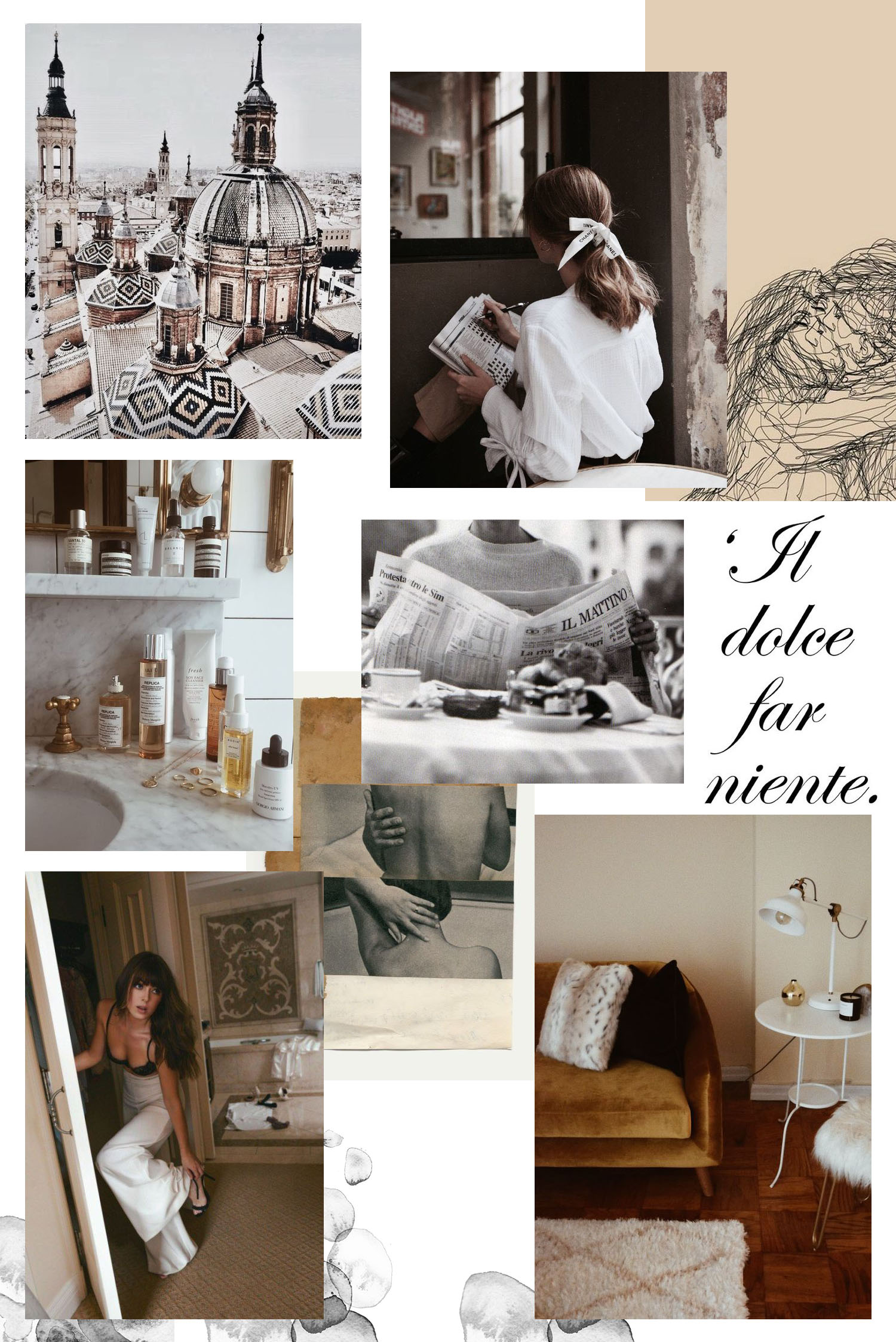 A September 2018 moldboard in shades of white, grey and beige, compiled by top Winnipeg lifestyle blogger Cee Fardoe of Coco & Vera