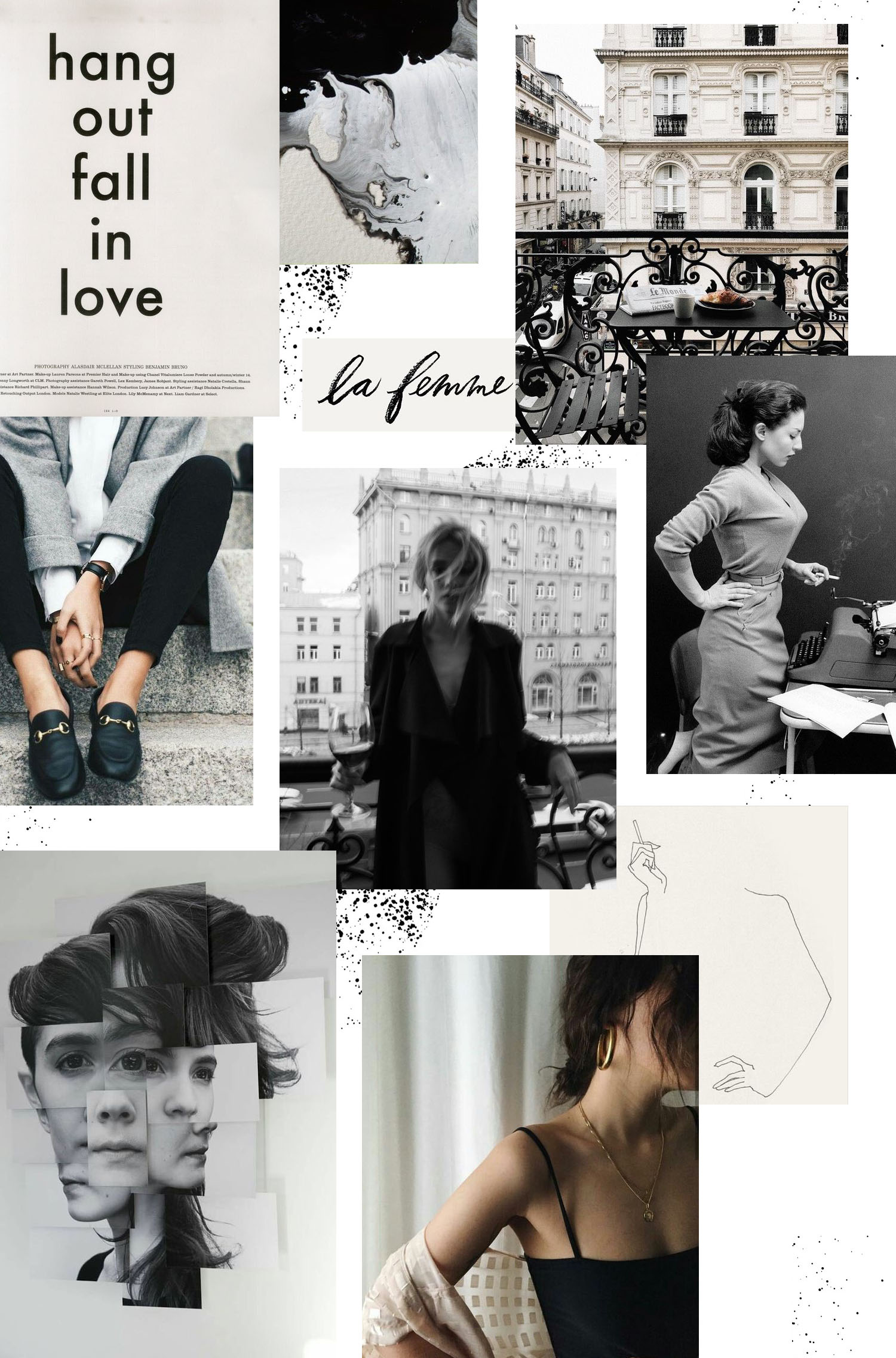 A November mood board in shades of black and white by top Winnipeg lifestyle blogger Cee Fardoe of Coco & Vera