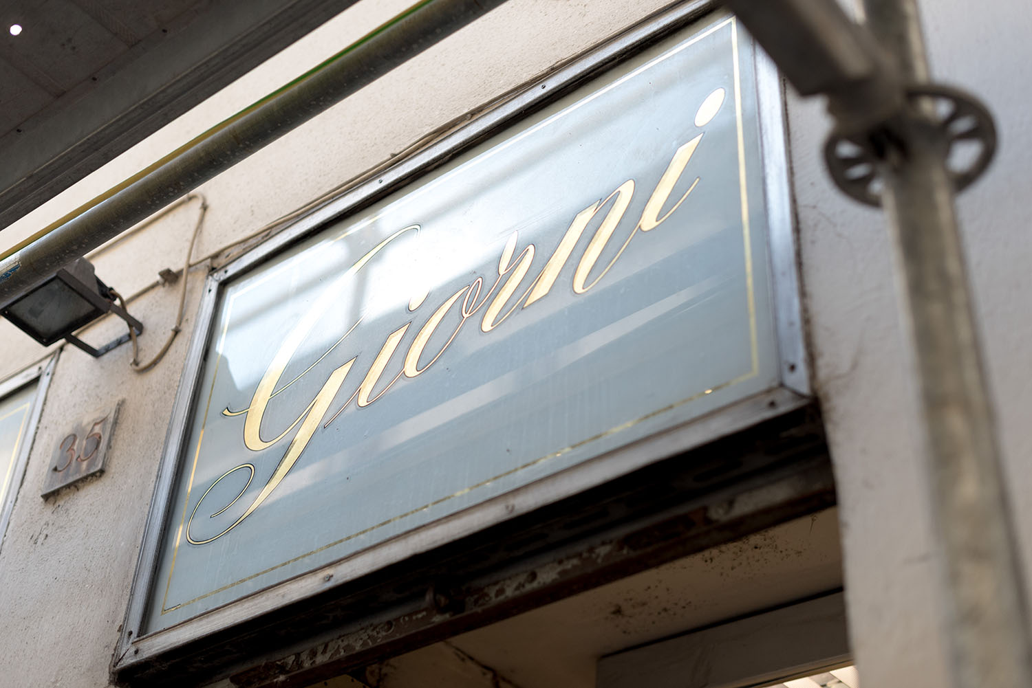The vintage sign at Giorni in Florence, Italy, as captured by top Winnipeg travel blogger Cee Fardoe of Coco & Vera