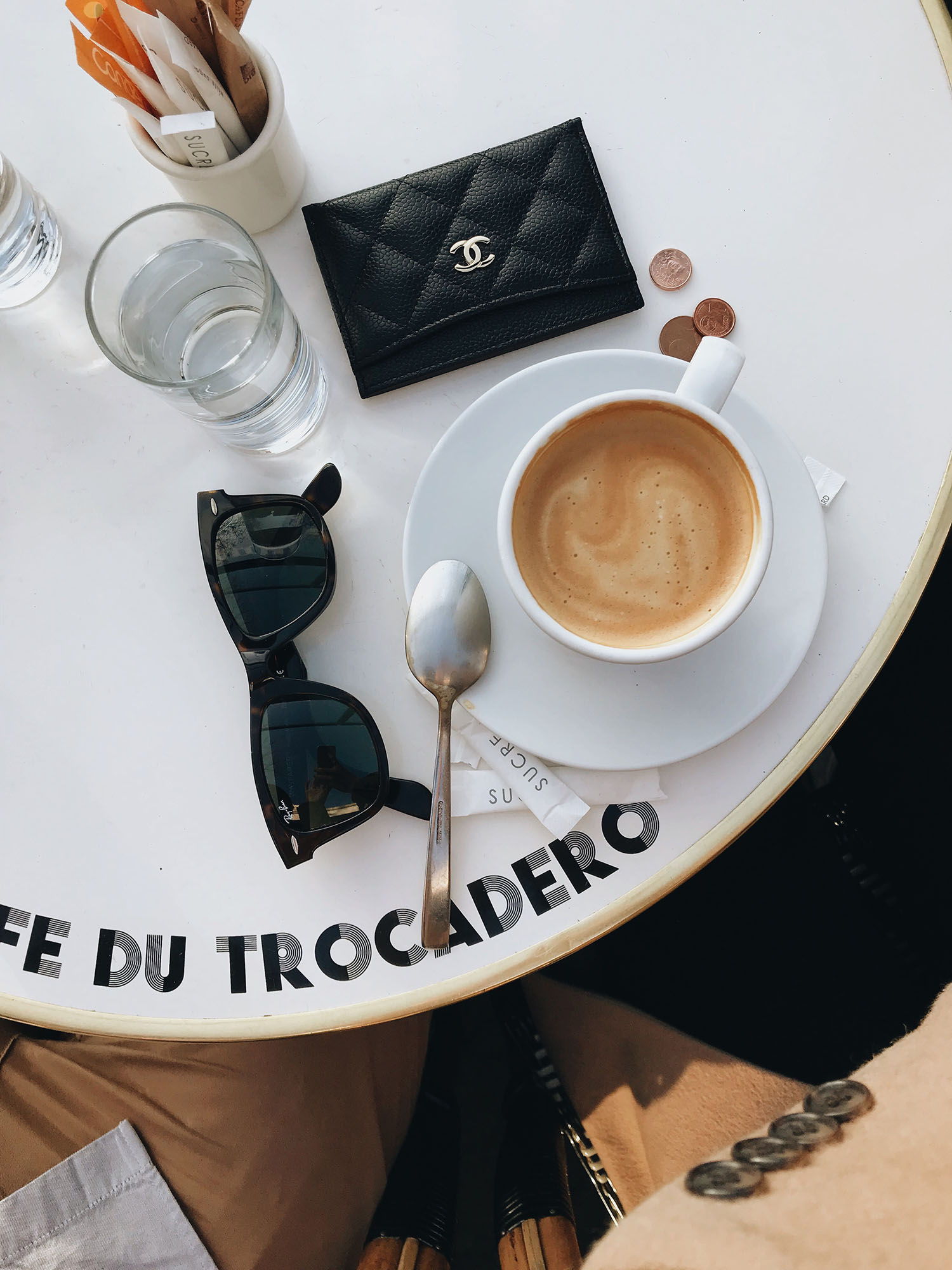 Coffee at the Cafe du Trocadero in Paris, as captured by top Canadian travel blogger Cee Fardoe of Coco & Vera