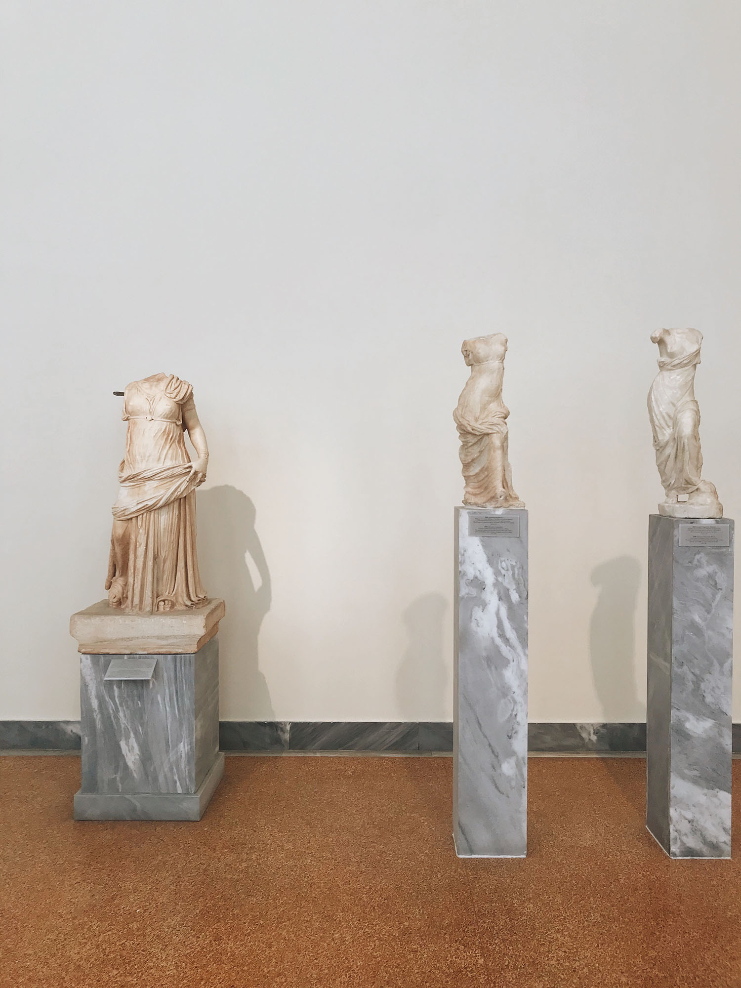 Coco & Vera - Marble statues at the National Archeological Museum in Athens, Greece