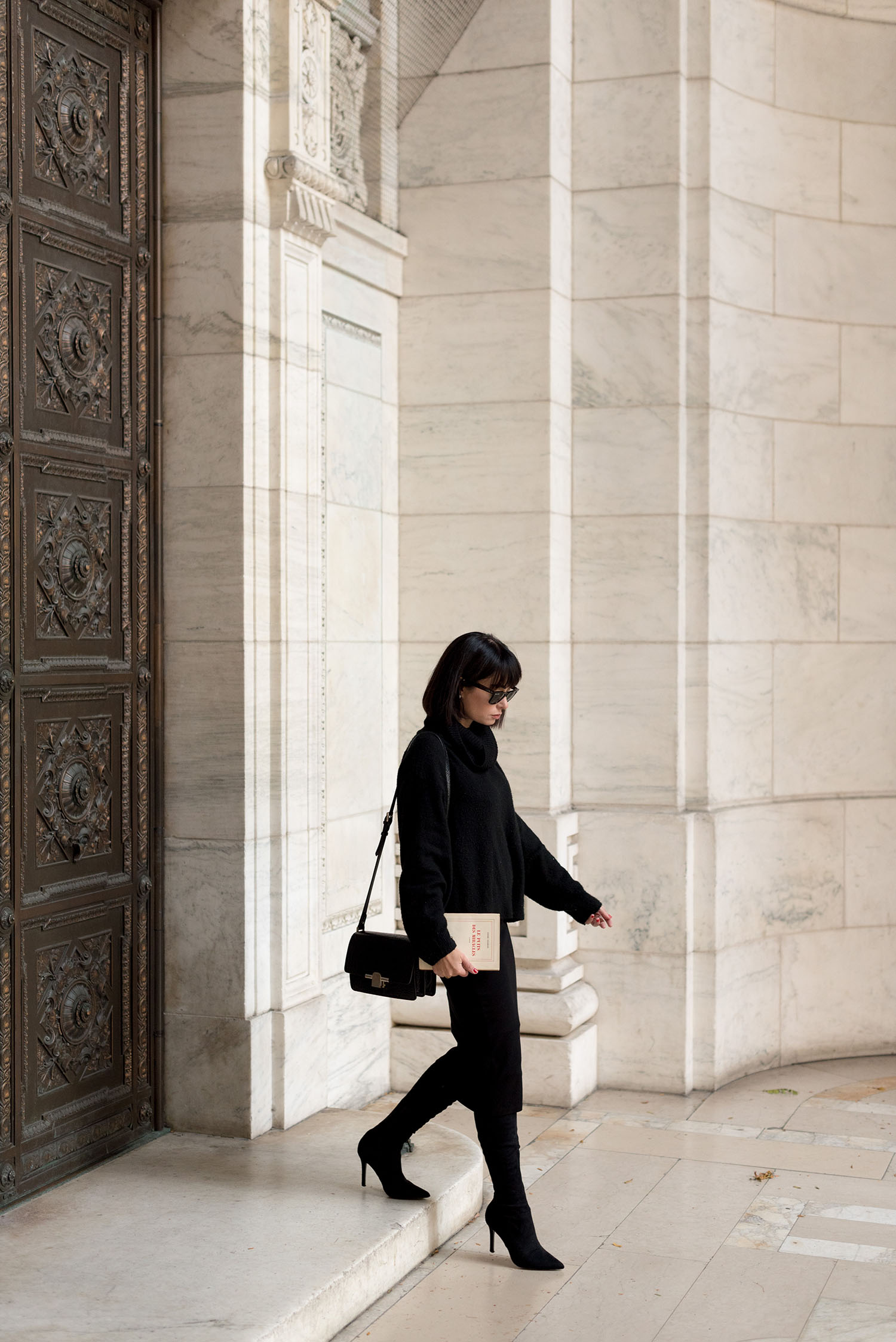 Coco & Vera - H&M sweater, Le Chateau skirt, Massimo Dutti handbag