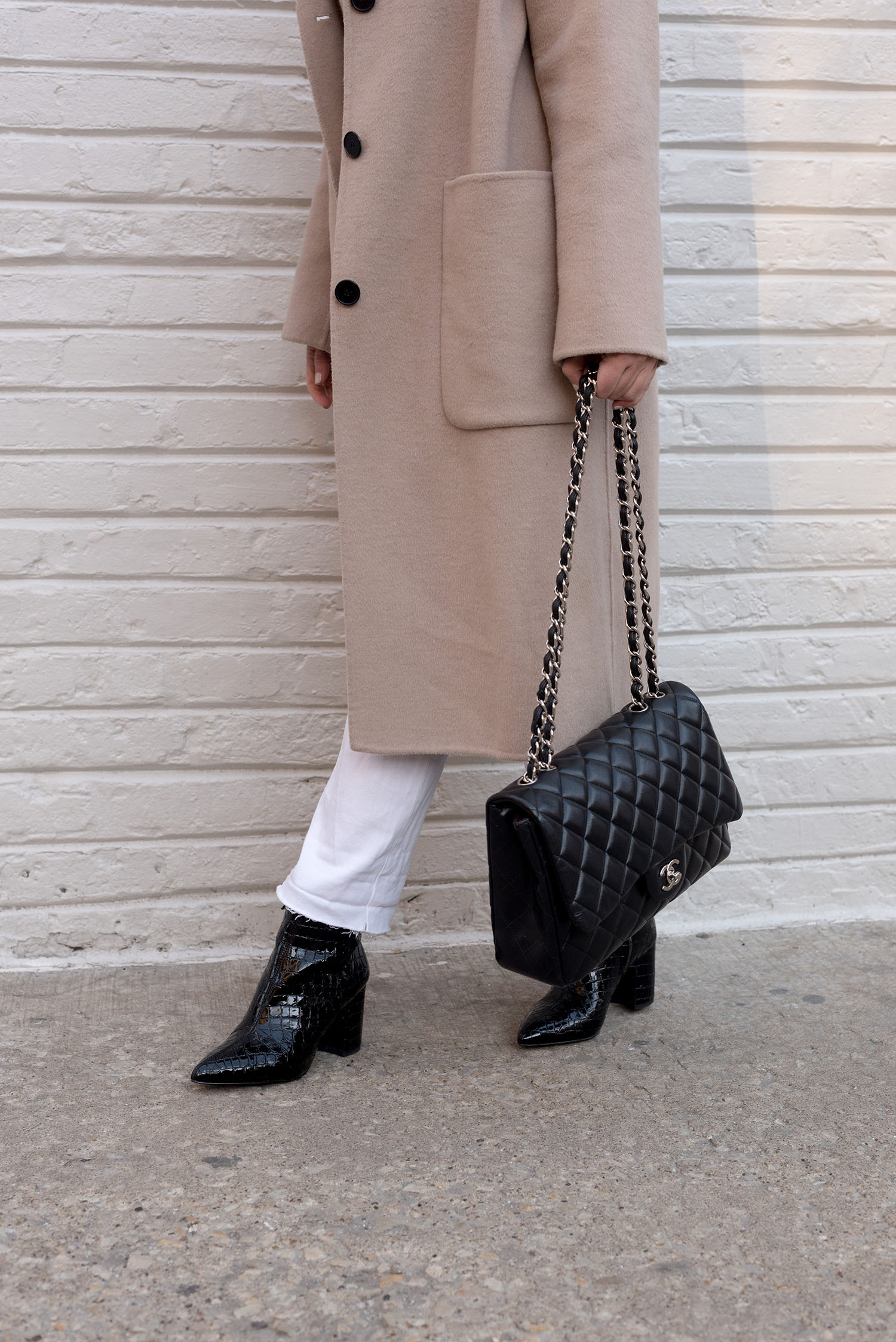 Coco & Vera - Chanel handbag, Aldo boots, Zara wool coat