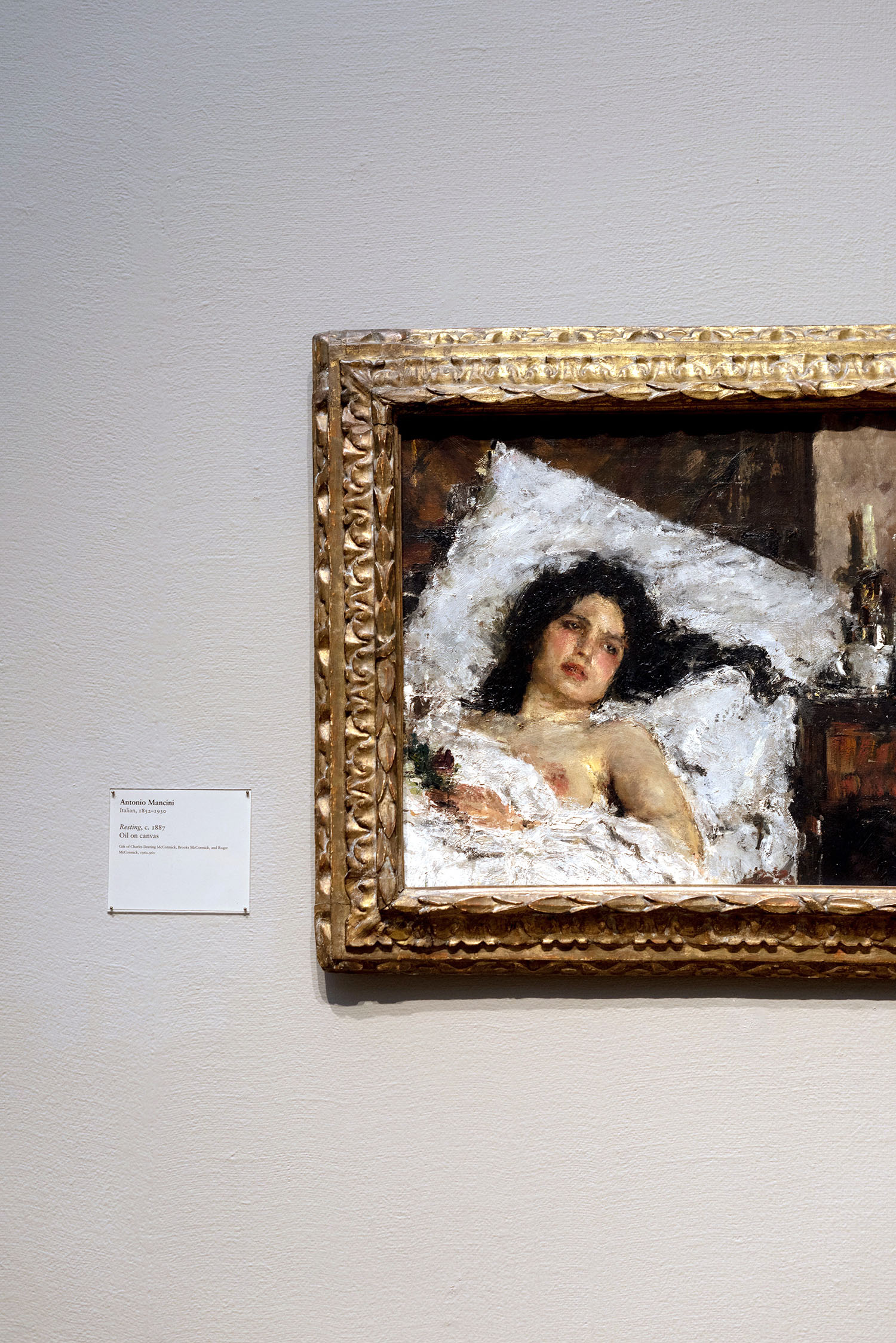 Coco & Vera - Resting by Antonio Mancini, Art Institute of Chicago