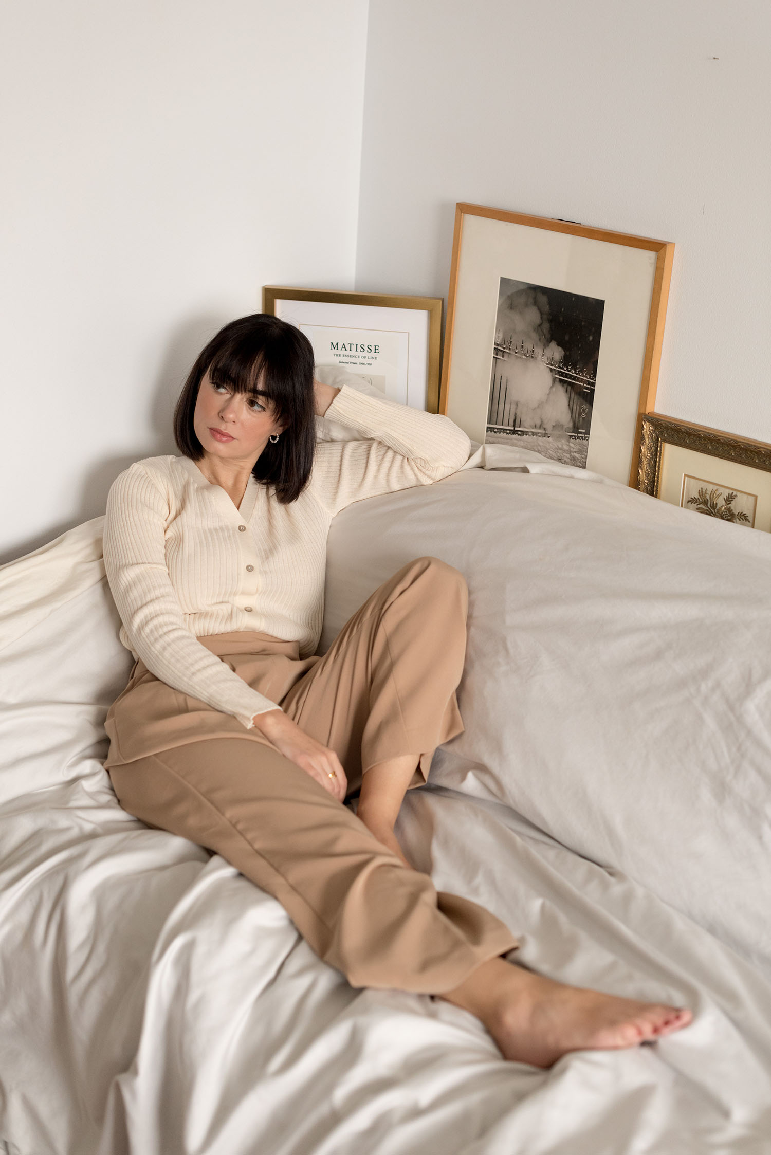 Coco & Vera - Oak + Fort trousers, Oak + Fort knit top, Aurate NY ring