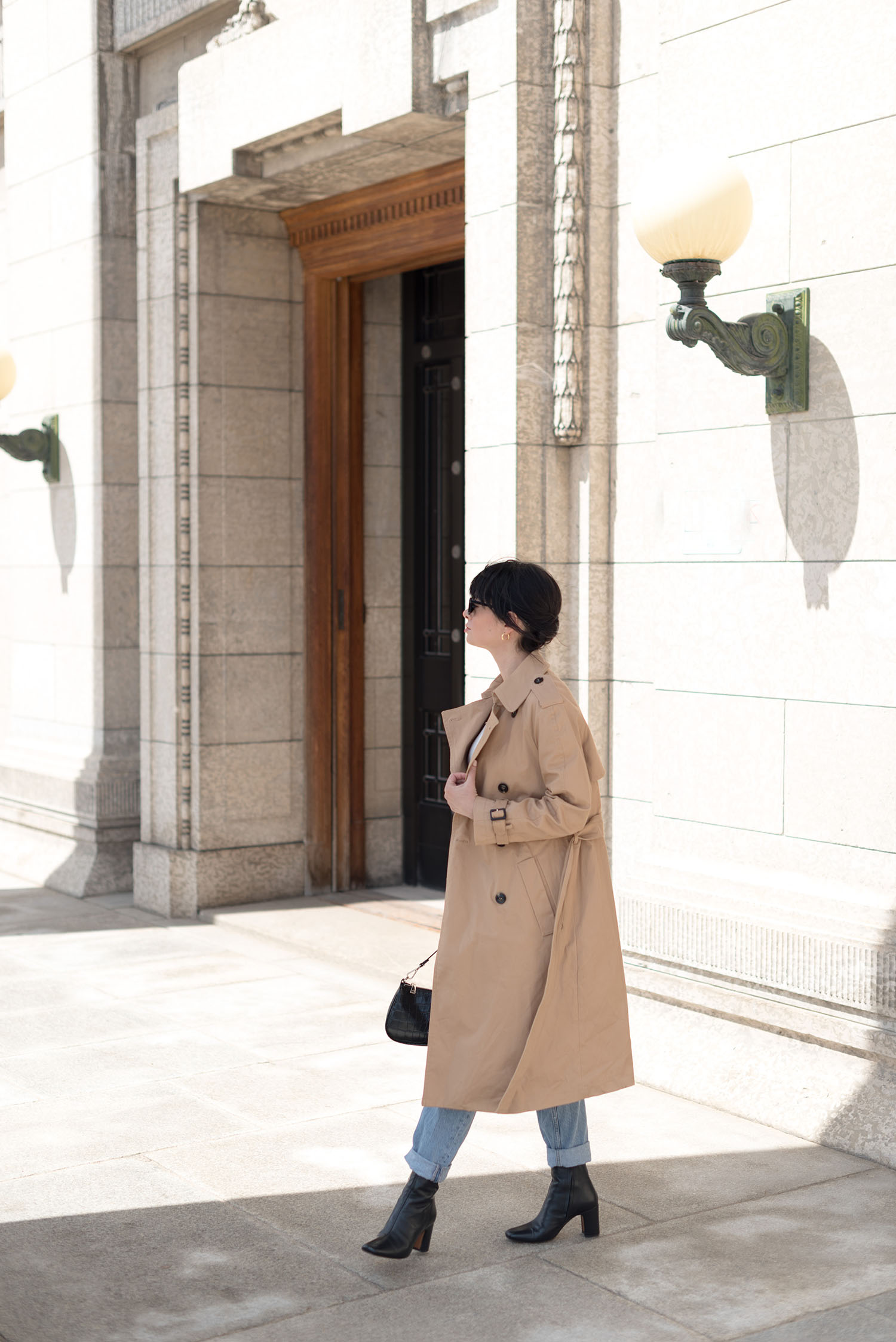 Coco & Vera - Mango trench, Zara mom jeans, Rouje ankle boots