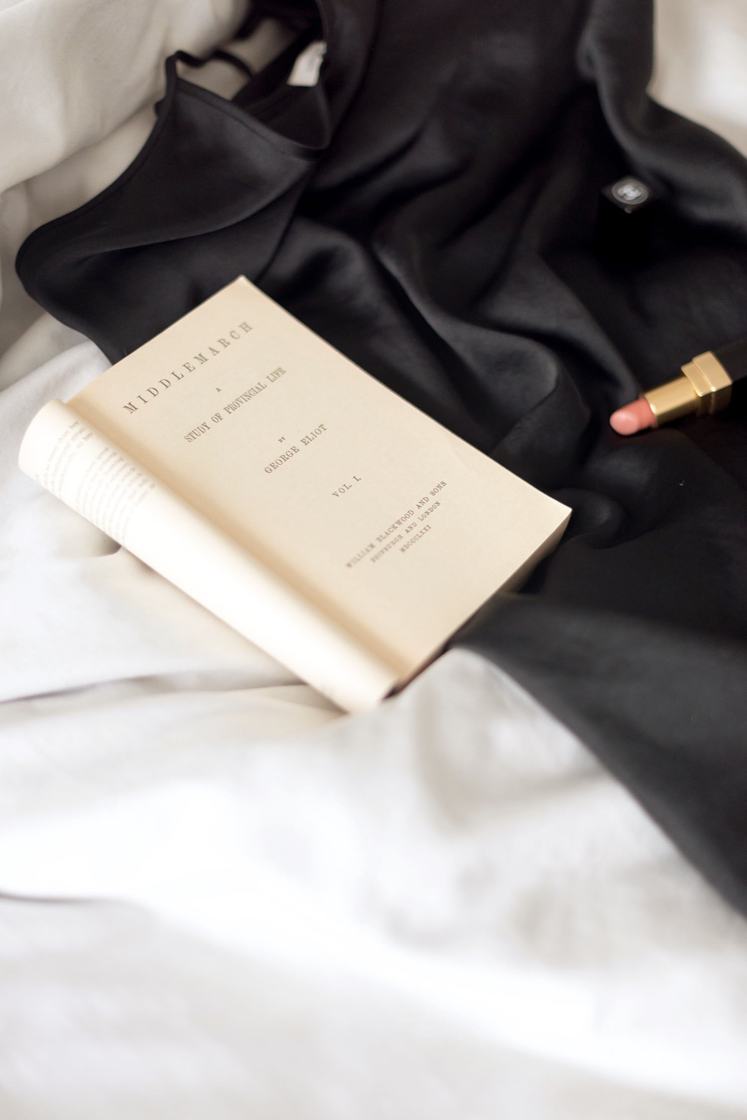 Coco & Vera - Middlemarch novel, Wilfred slip dress, Chanel lipstick, George Eliot book