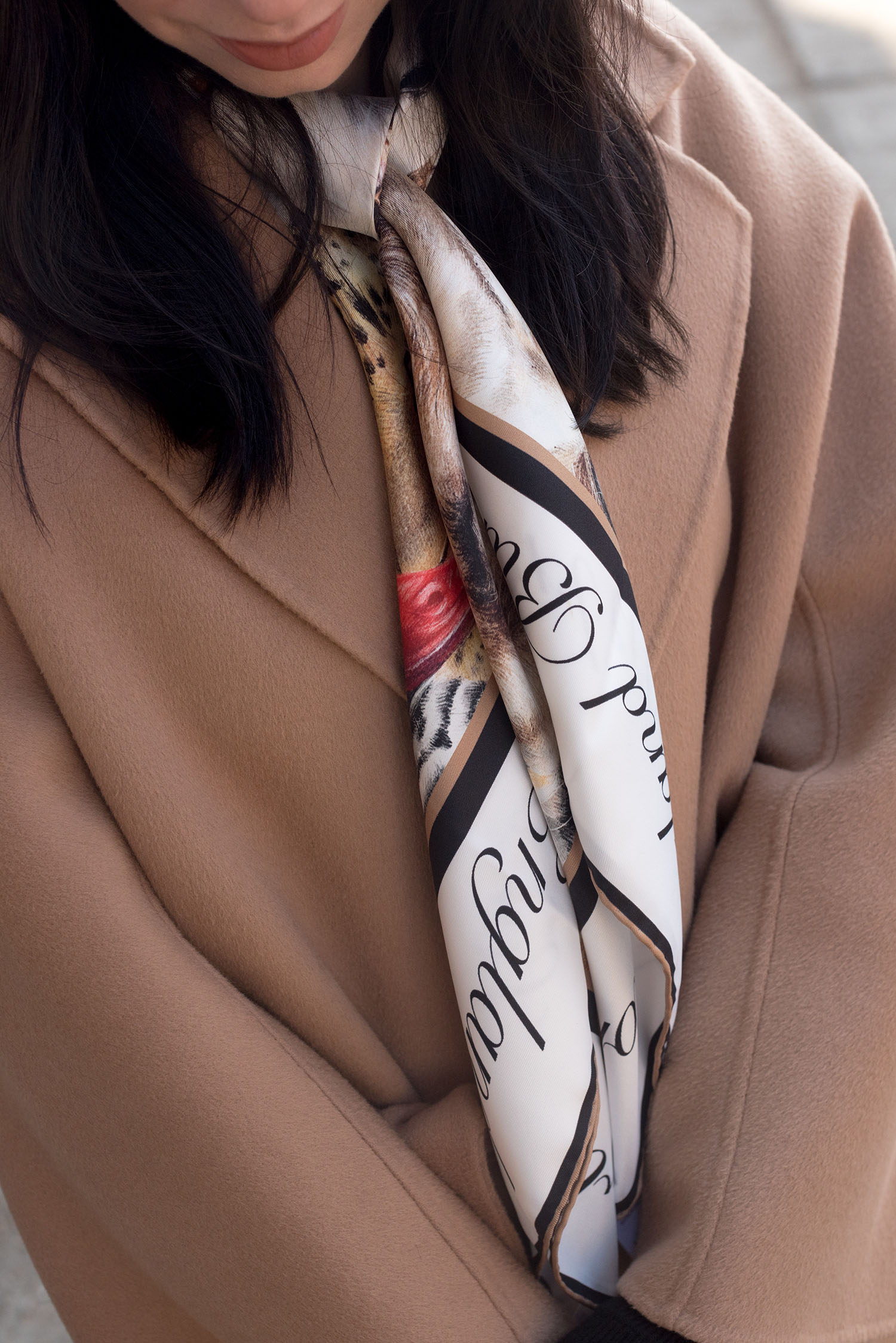 Coco & Vera - Burberry scarf, The Curated camel coat