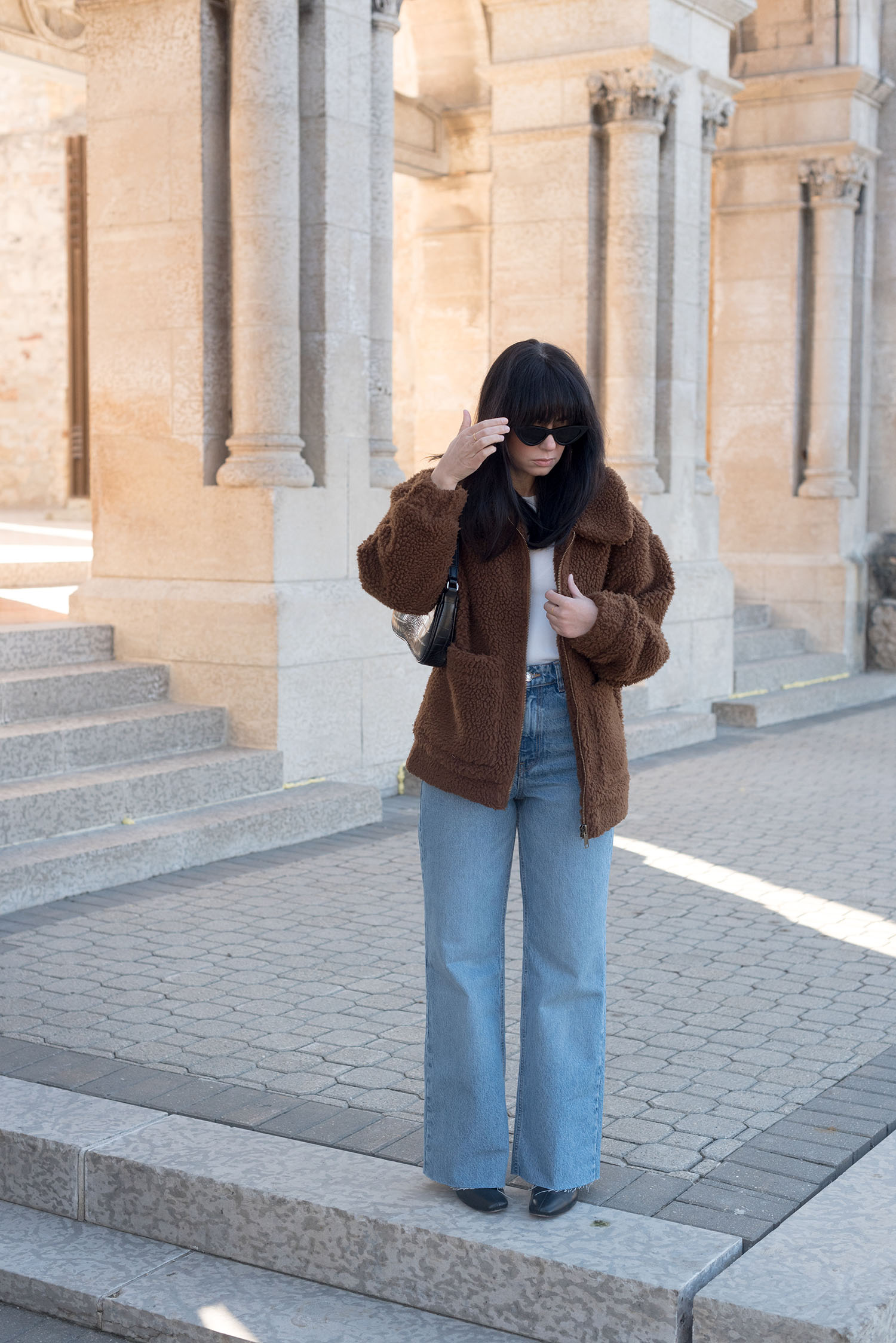 Coco & Vera - Zara jeans, Garage Clothing coat, JW Pei handbag