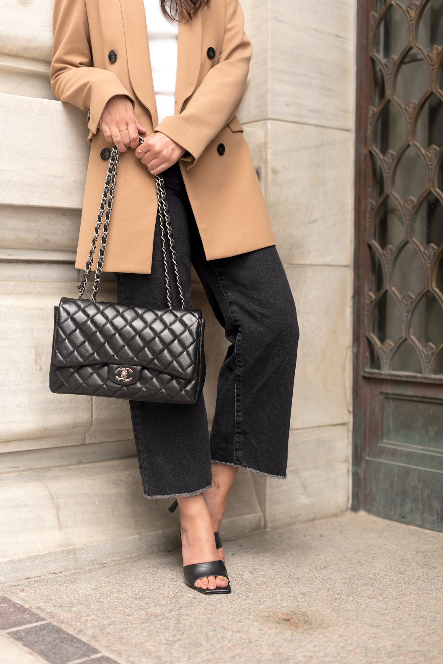 Coco & Vera - Chanel handbag, Mavi jeans, Dune London mules