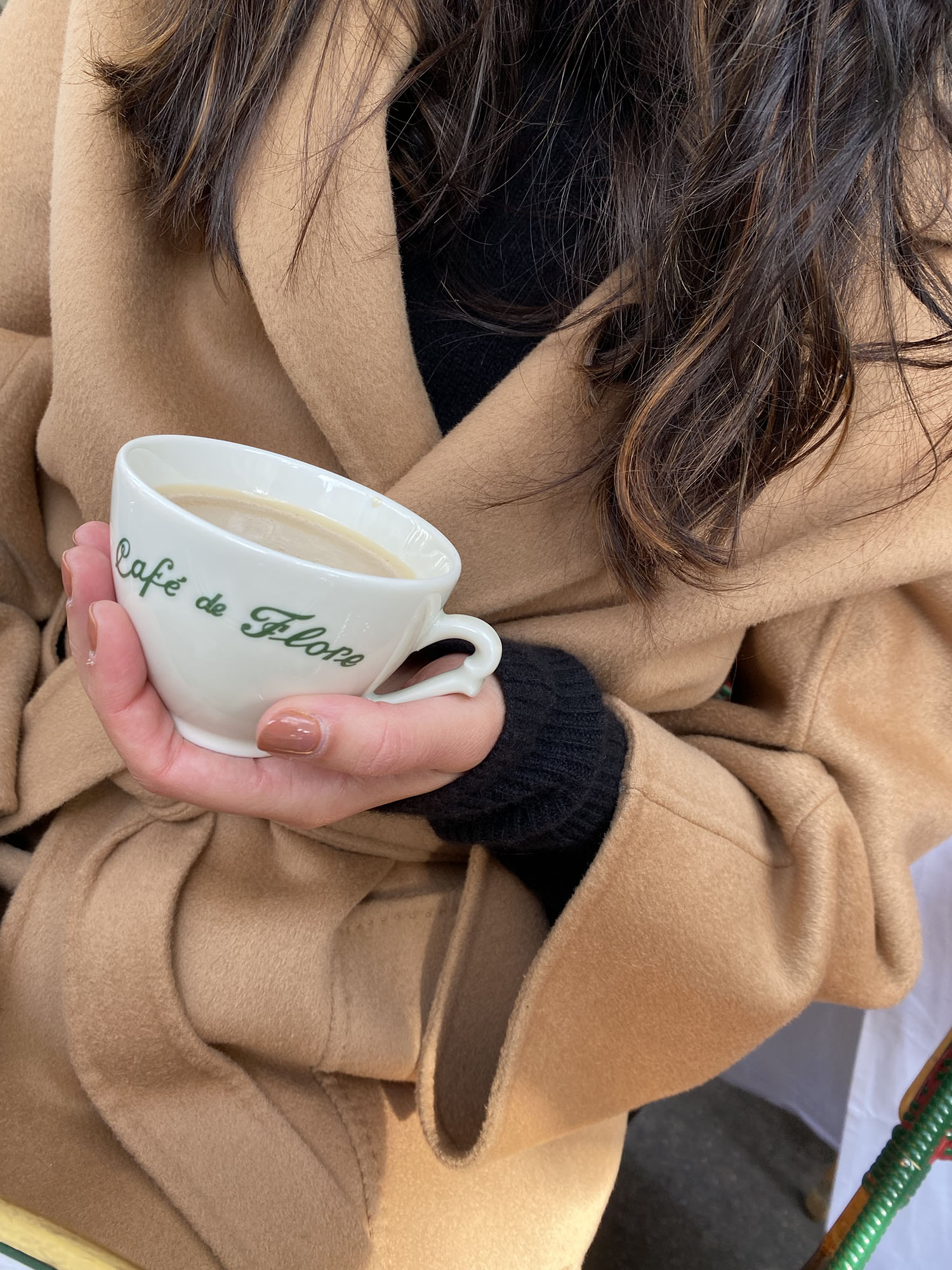 Coco & Vera - The Curated camel coat at the Cafe de Flore in Paris