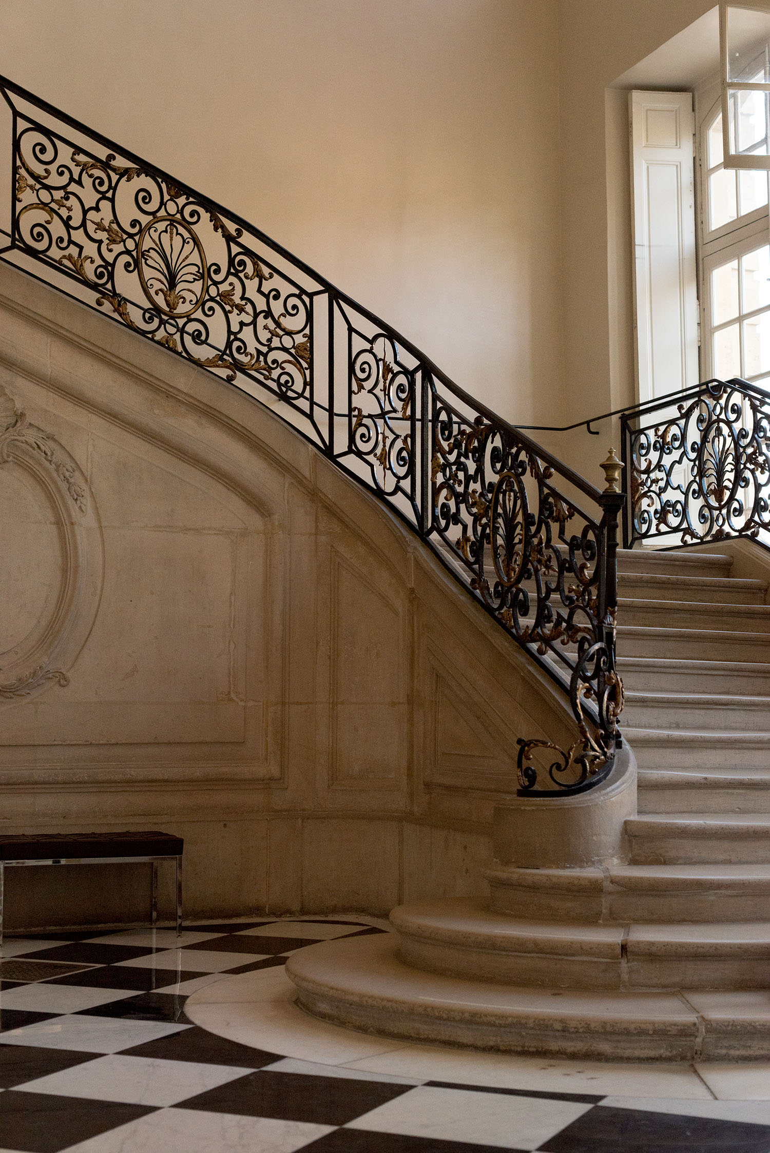 Coco & Vera - Staircase at the Hotel Biron, home of the Musee Rodin in Paris