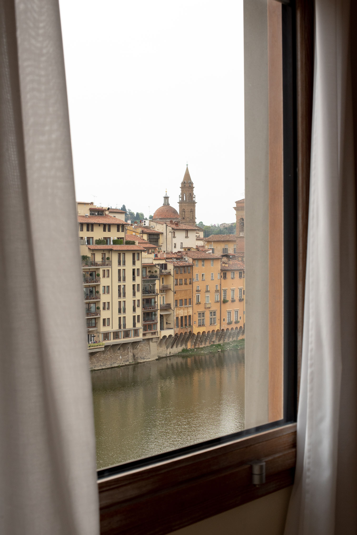 Coco & Vera - Views of the Arno River from the Hotel Continentale in Florence, Italy