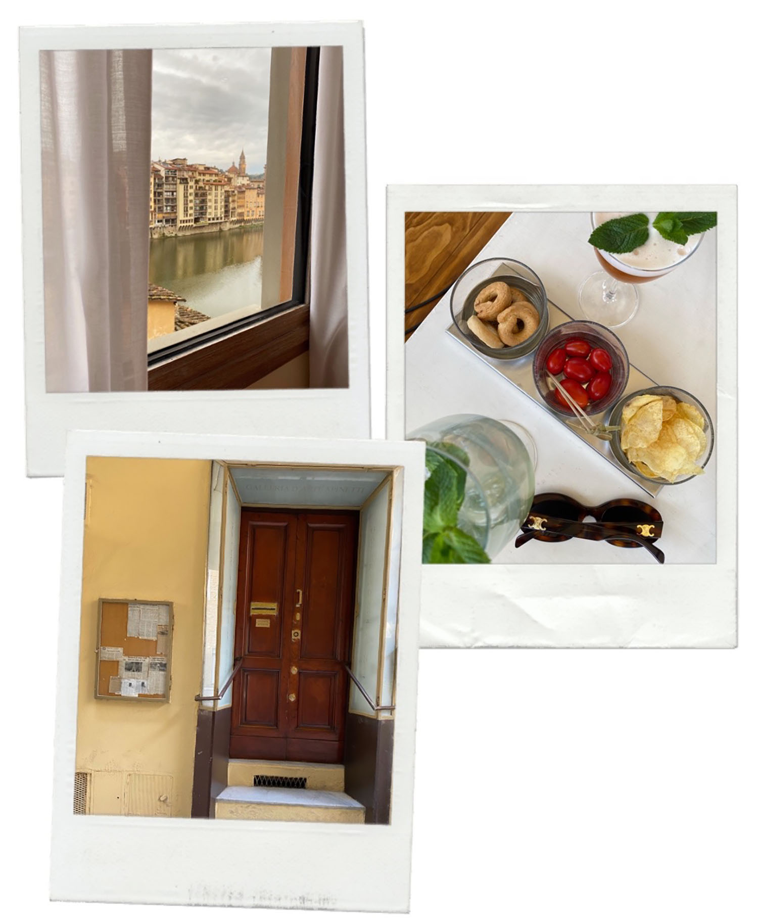 Coco & Vera - Florentine scenes, including view over Arno River and vintage wooden door