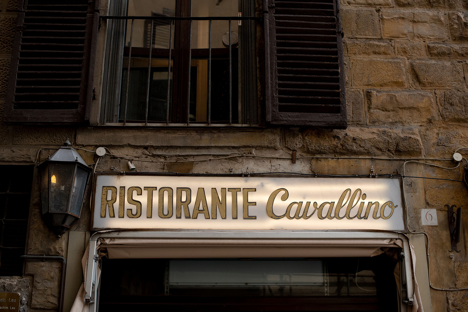 Coco & Vera - Vintage sign for Ristorante Cavallino in Florence, Italy