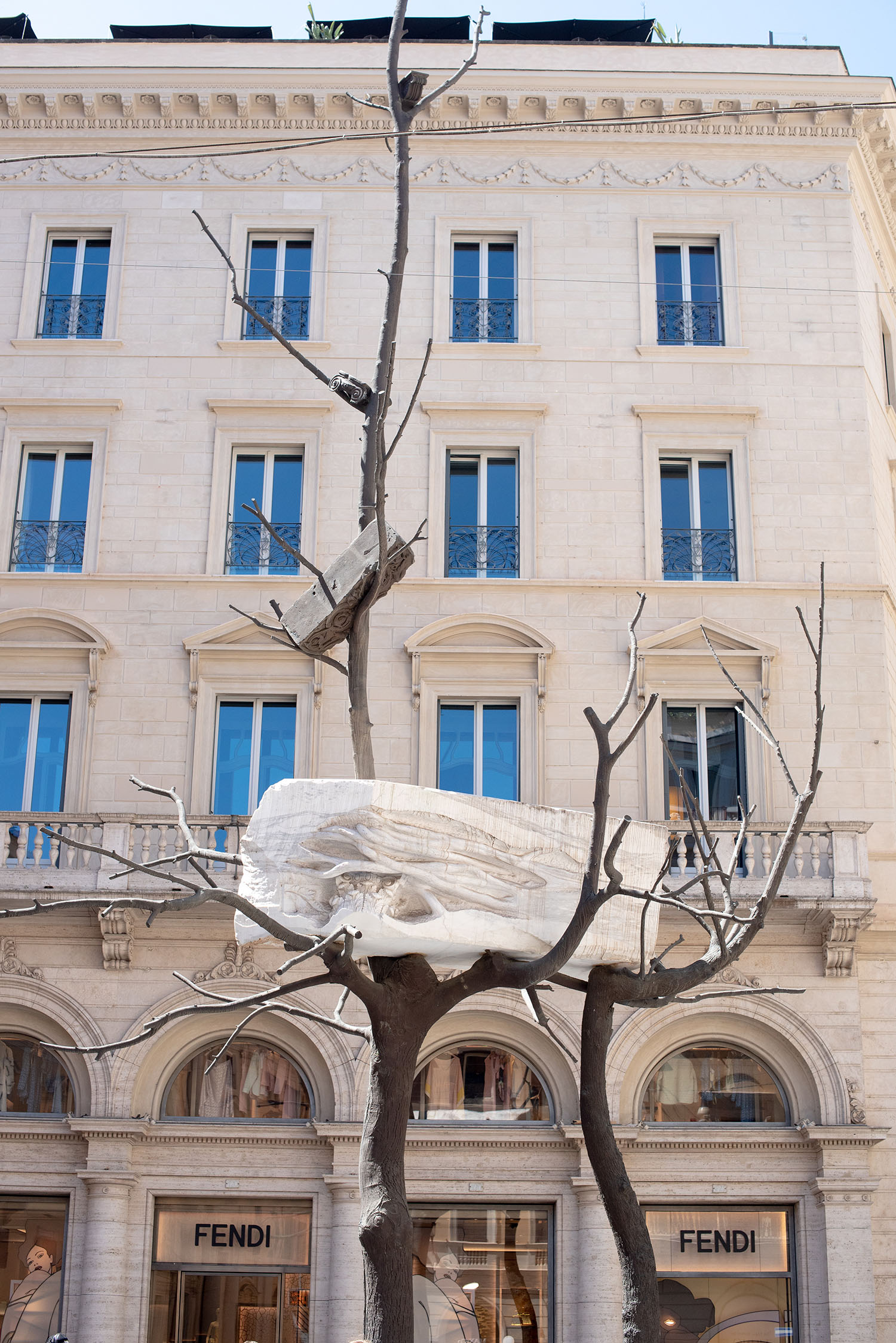 Coco & Vera - Public art installation in front of the Fendi boutique in Rome, Italy