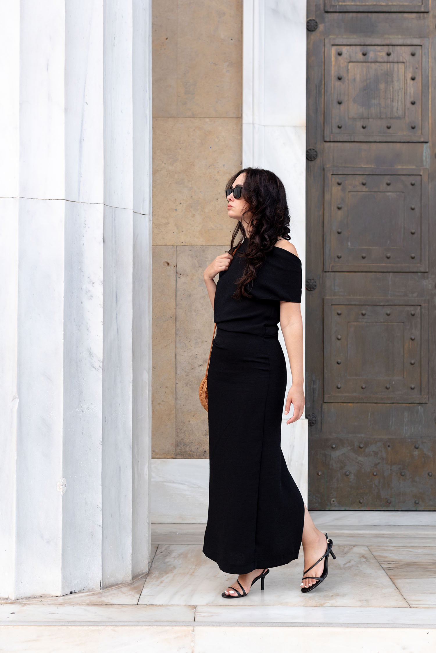 Coco & Vera - Zara black maxi dress, Zara sandals, Rayban sunglasses