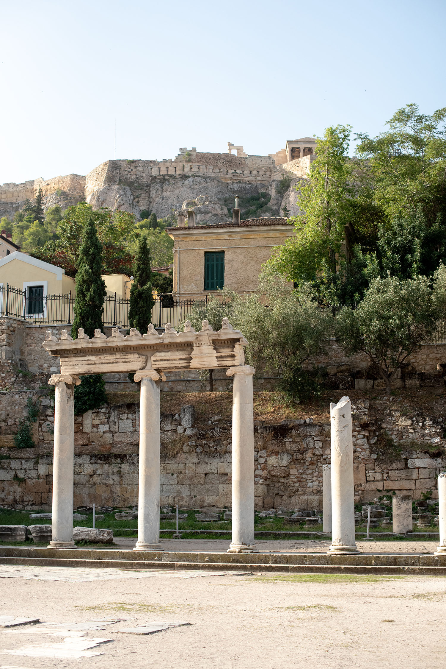 Coco & Vera - View of the Acropolis of Athens from Hadrian's Library