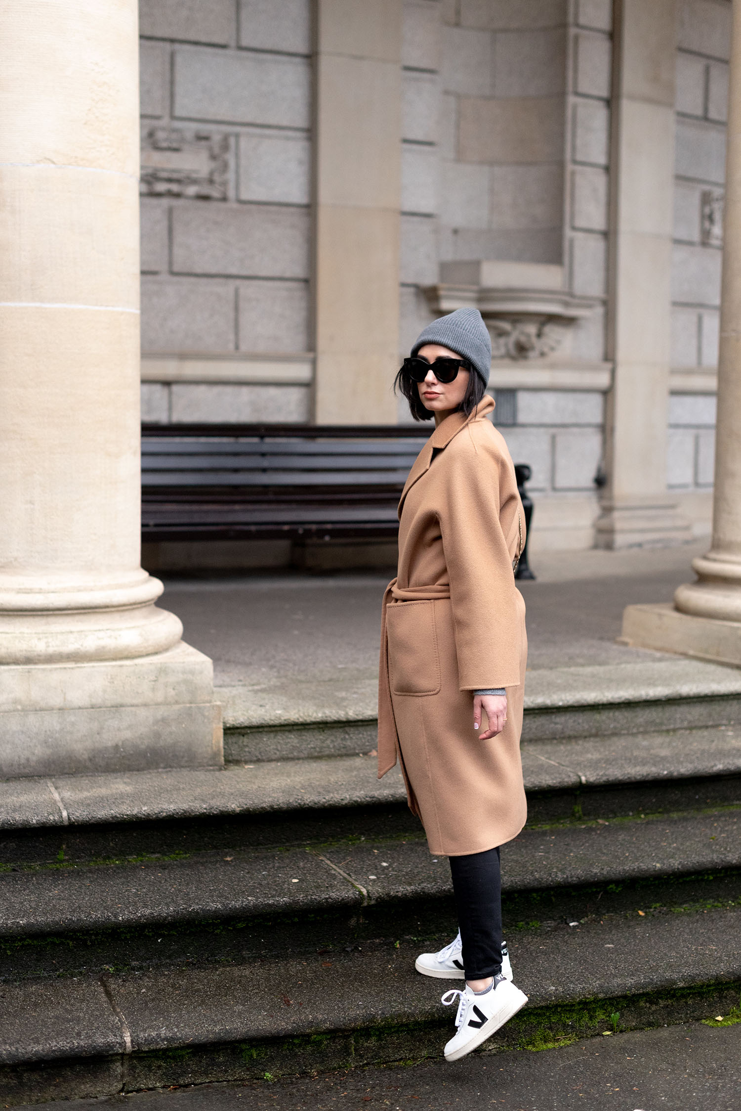 Coco & Vera - The Curated coat, Vejas V10 sneakers, Celine Audrey sunglasses