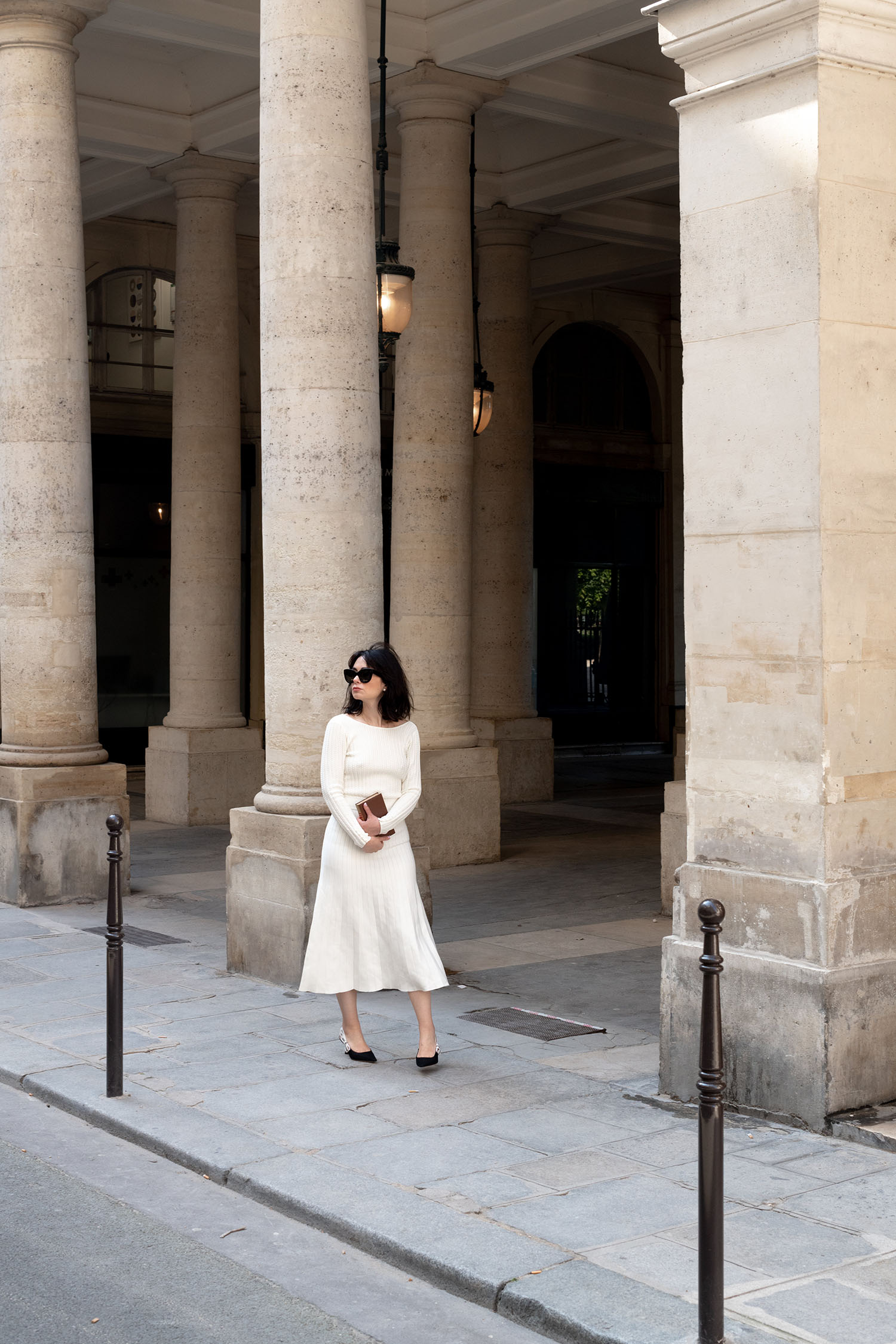 Coco & Voltaire -Sezane Flora dress, Dior J'Adior pumps, Celine Audrey sunglasses