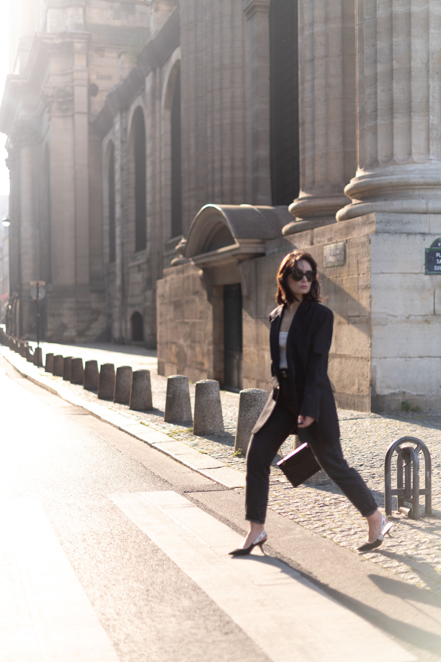 Coco & Voltaire - Wilfred Agency blazer, Zara jeans, Chanel handbag