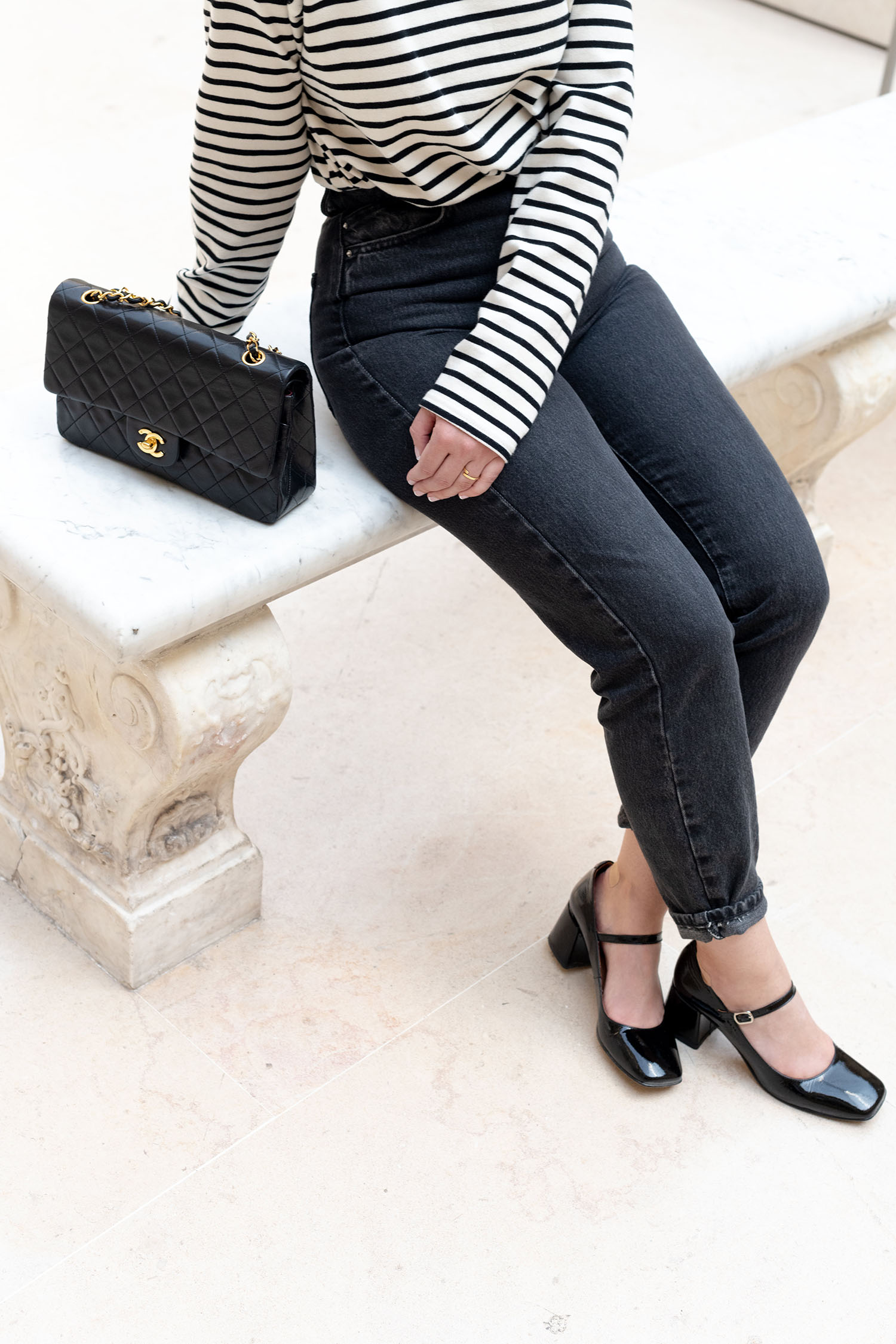 Coco & Voltaire - Jonak babies, Chanel double flap handbag, Zara jeans