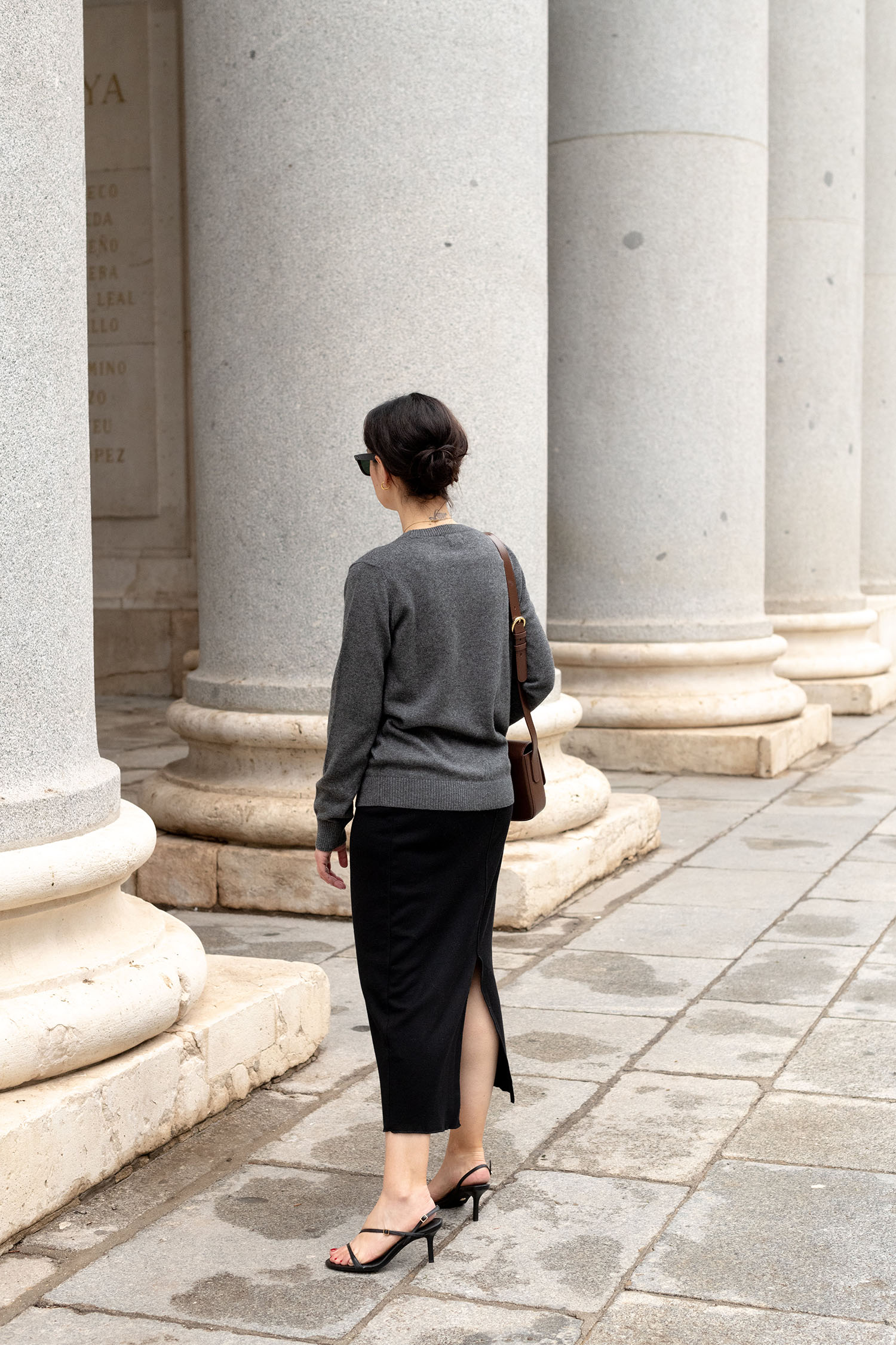 Coco & Voltaire - Zara sandals, Massimo Dutti cashmere sweater, Zara skirt