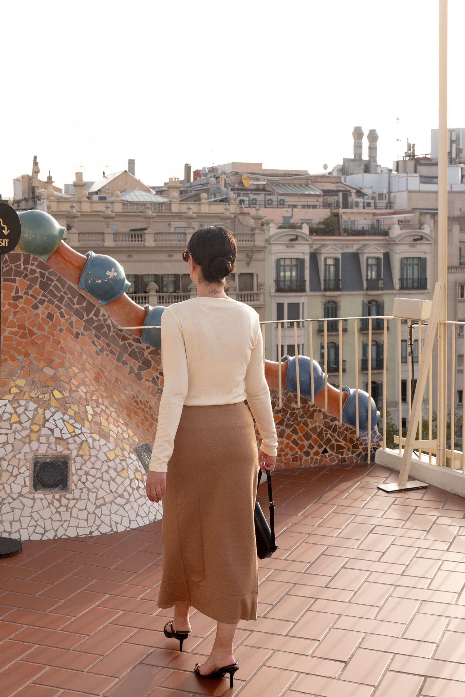 Coco & Voltaire - Mango skirt, Celine Triomphe handbag, Zara sandals