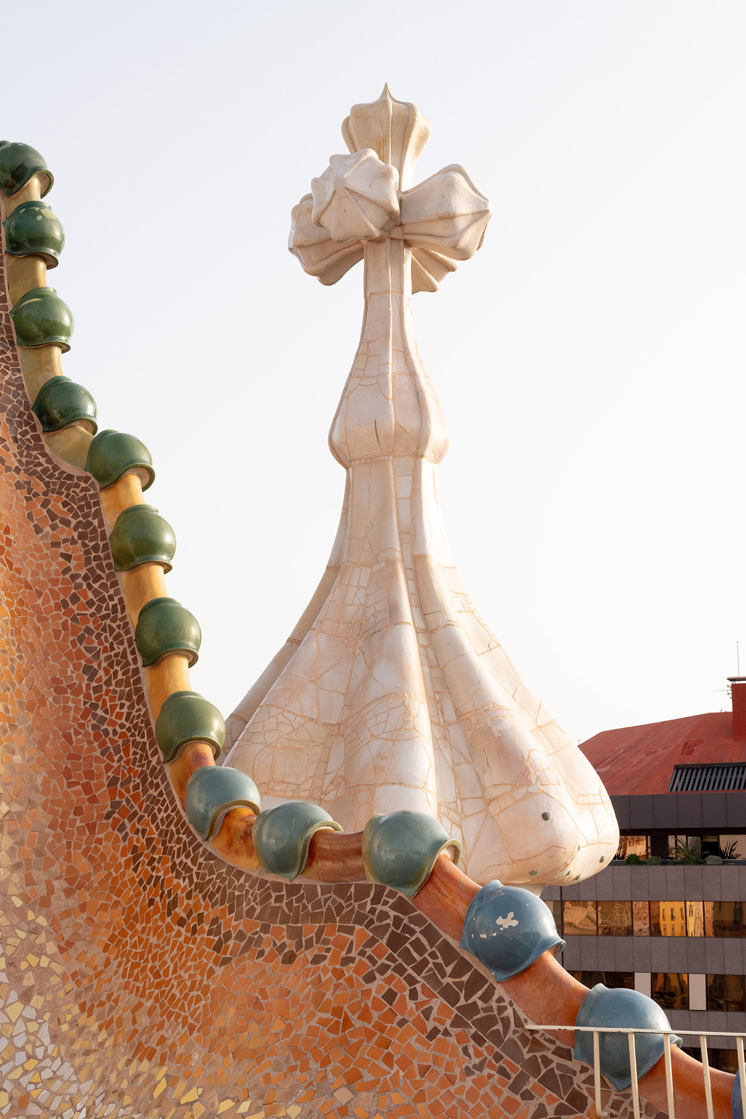 Coco & Voltaire - Dome and turret on Casa Batllo by Antoni Gaudi