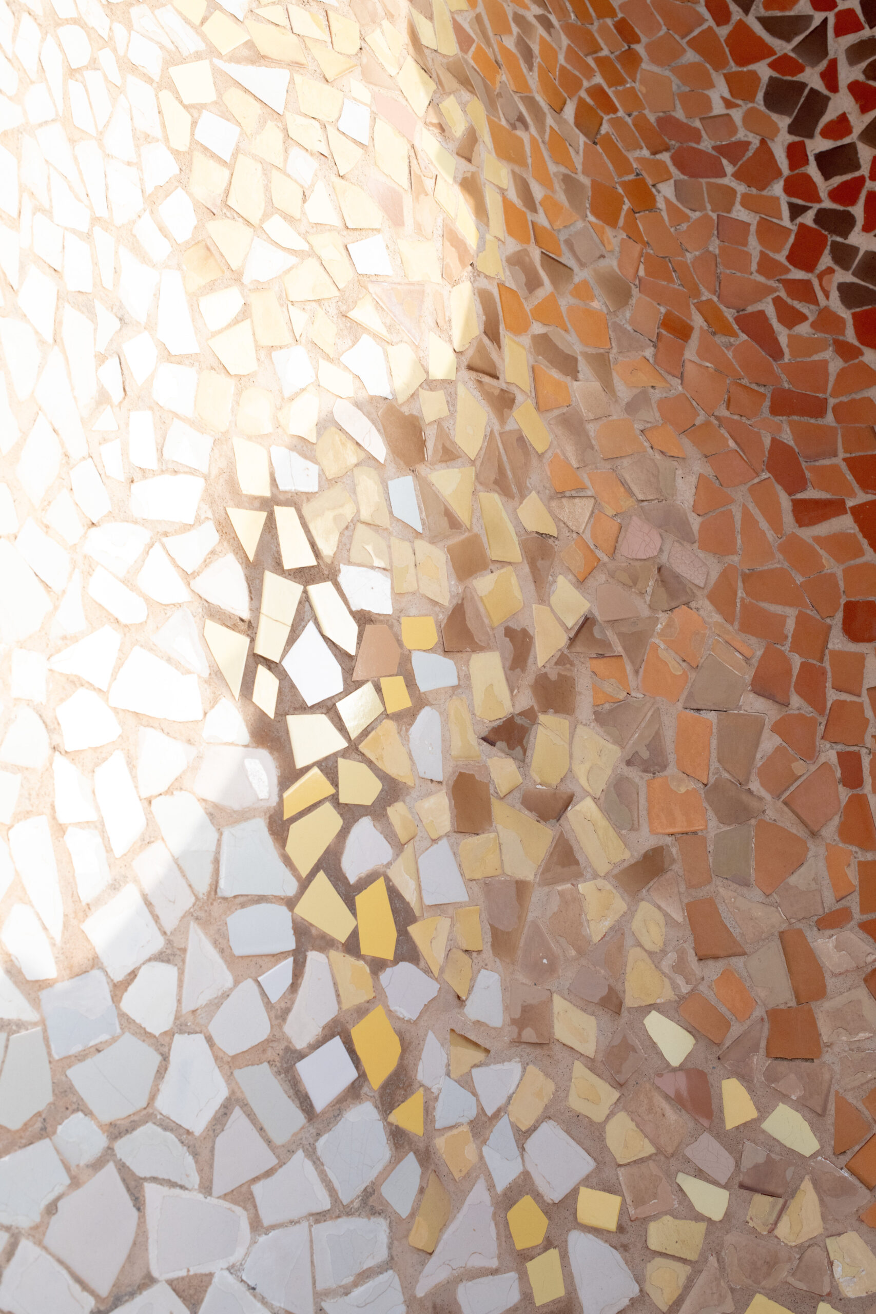 Coco & Voltaire - Mosaic tiles on the roof of Casa Batllo in Barcelona